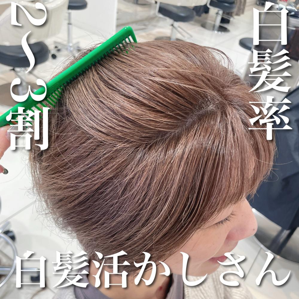 ＼白髪率2〜3割×白髪活かしさん／