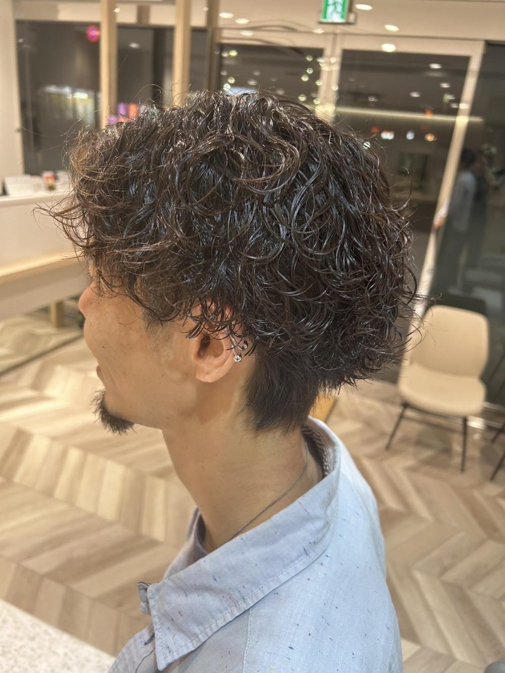 クリームパーマ×波巻きパーマ