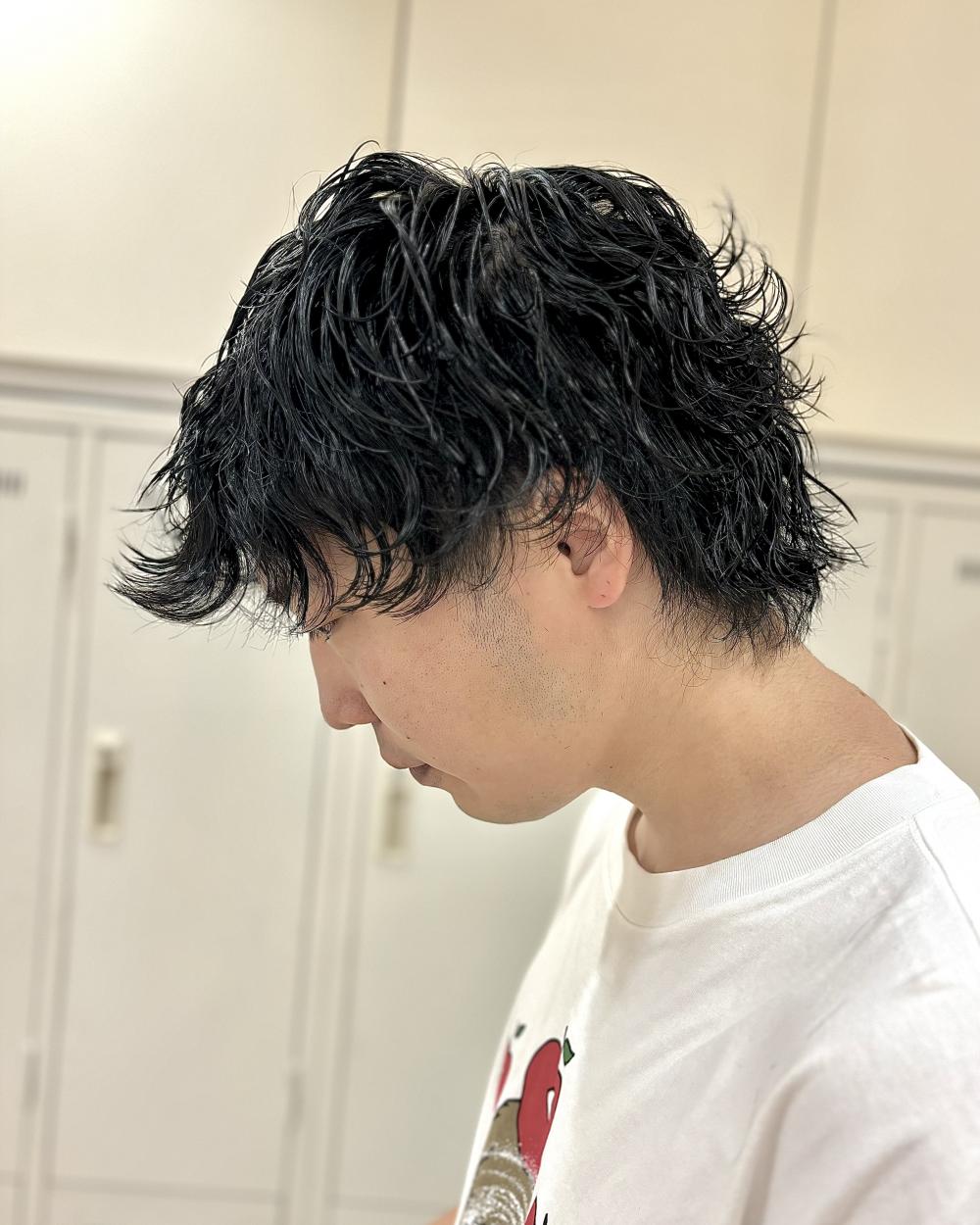 波巻きパーマ