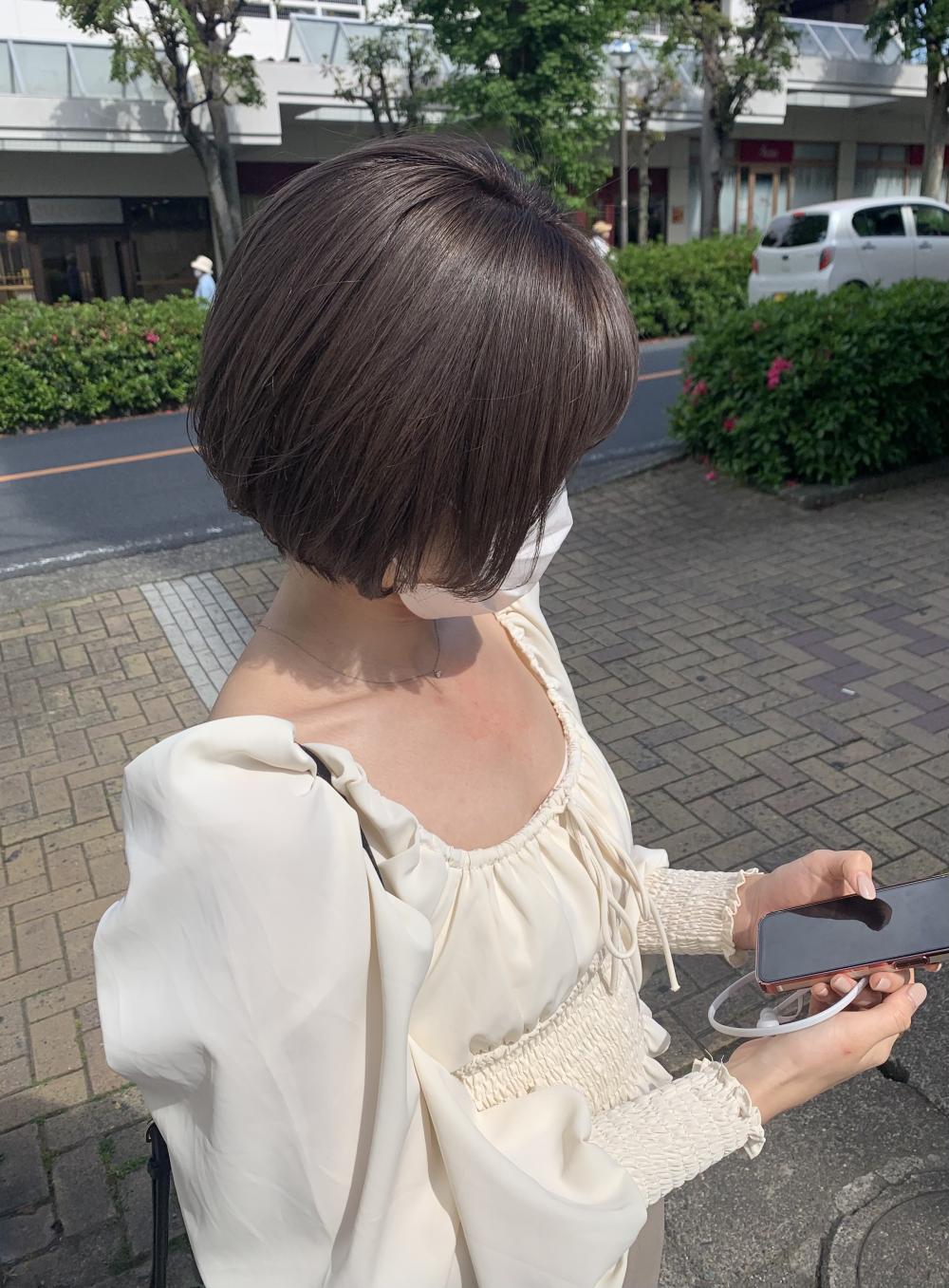 オシャレひし形ショートボブ｜メイン写真