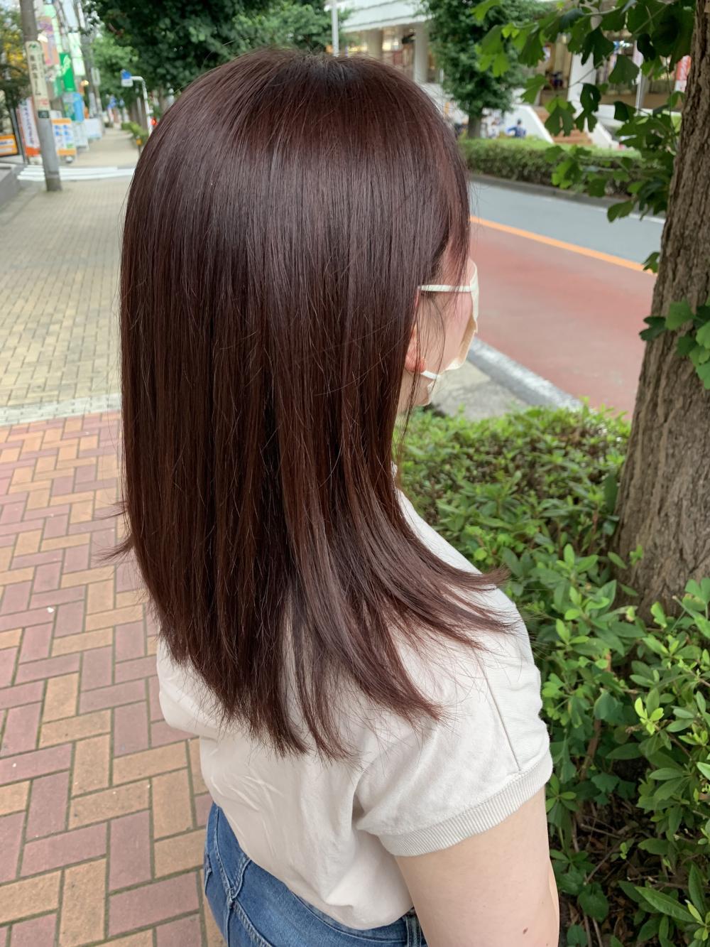 胸上セミロング