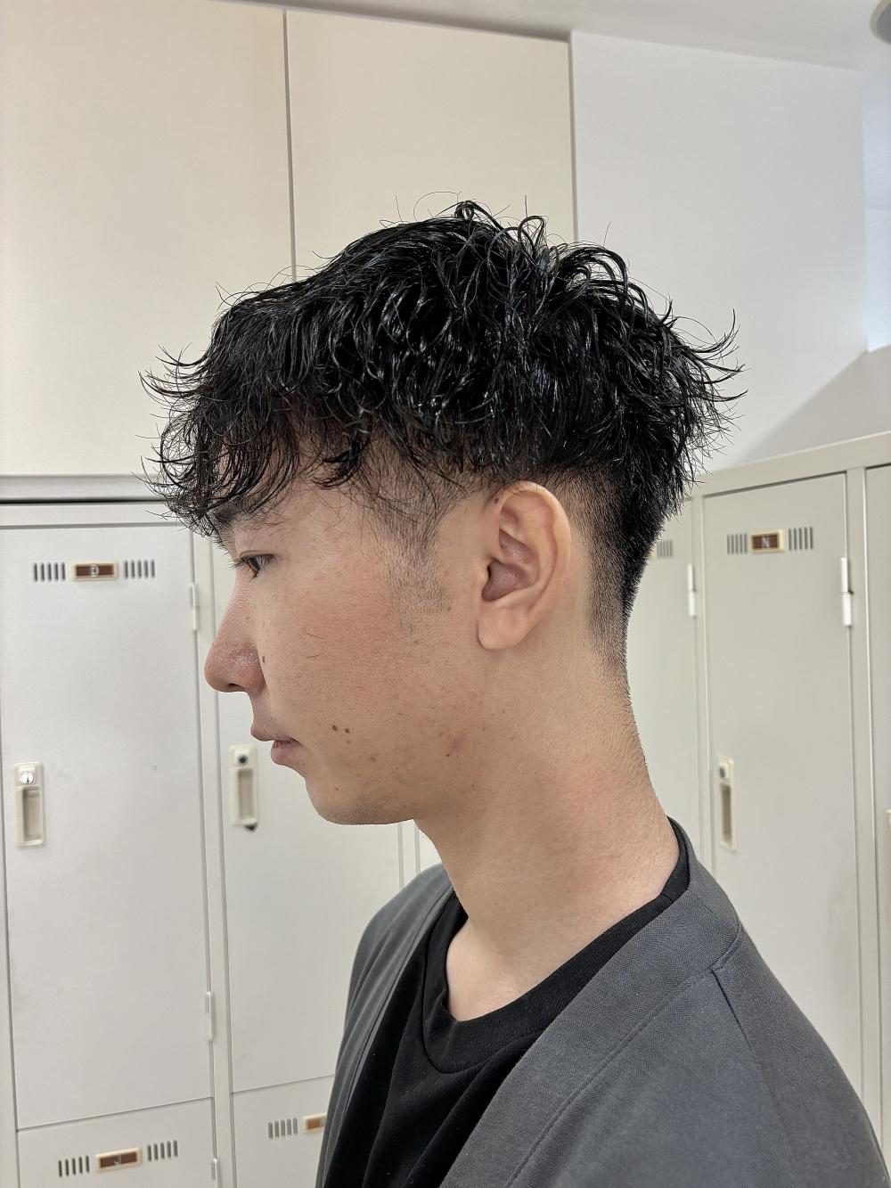 波巻きパーマ