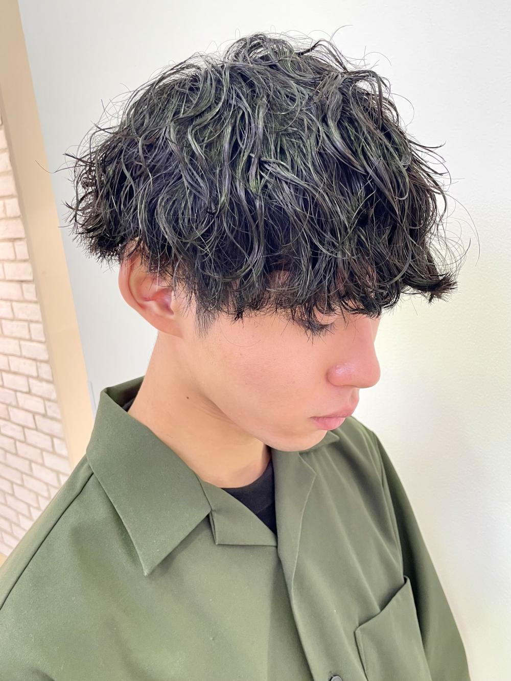 波巻きパーマ