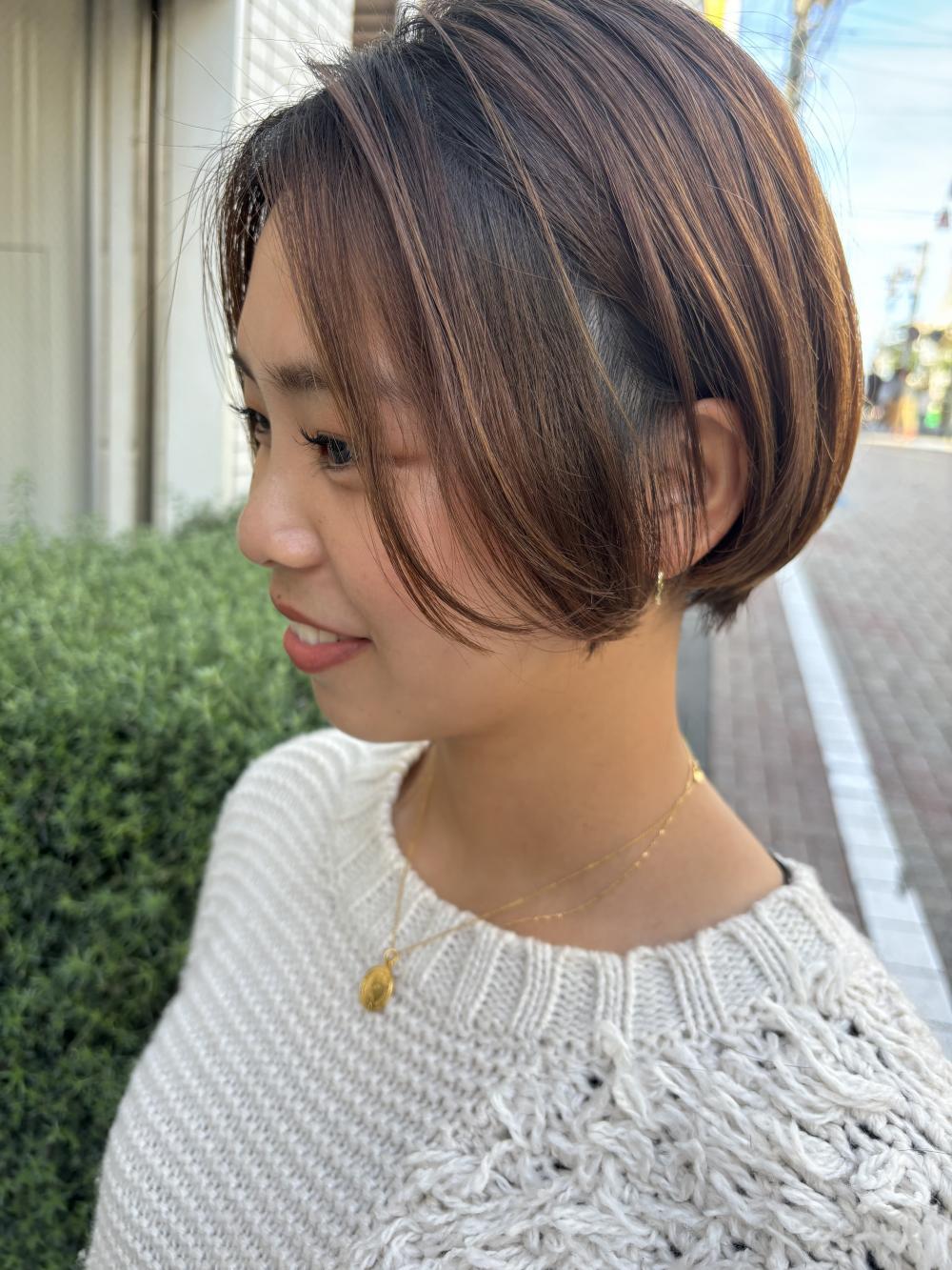 前髪無し丸みショートボブ｜サブ写真③