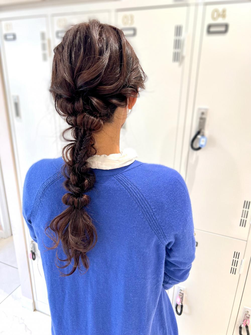 【ヘアアレンジ】ふわふわタイトなあみ下ろしスタイル♪