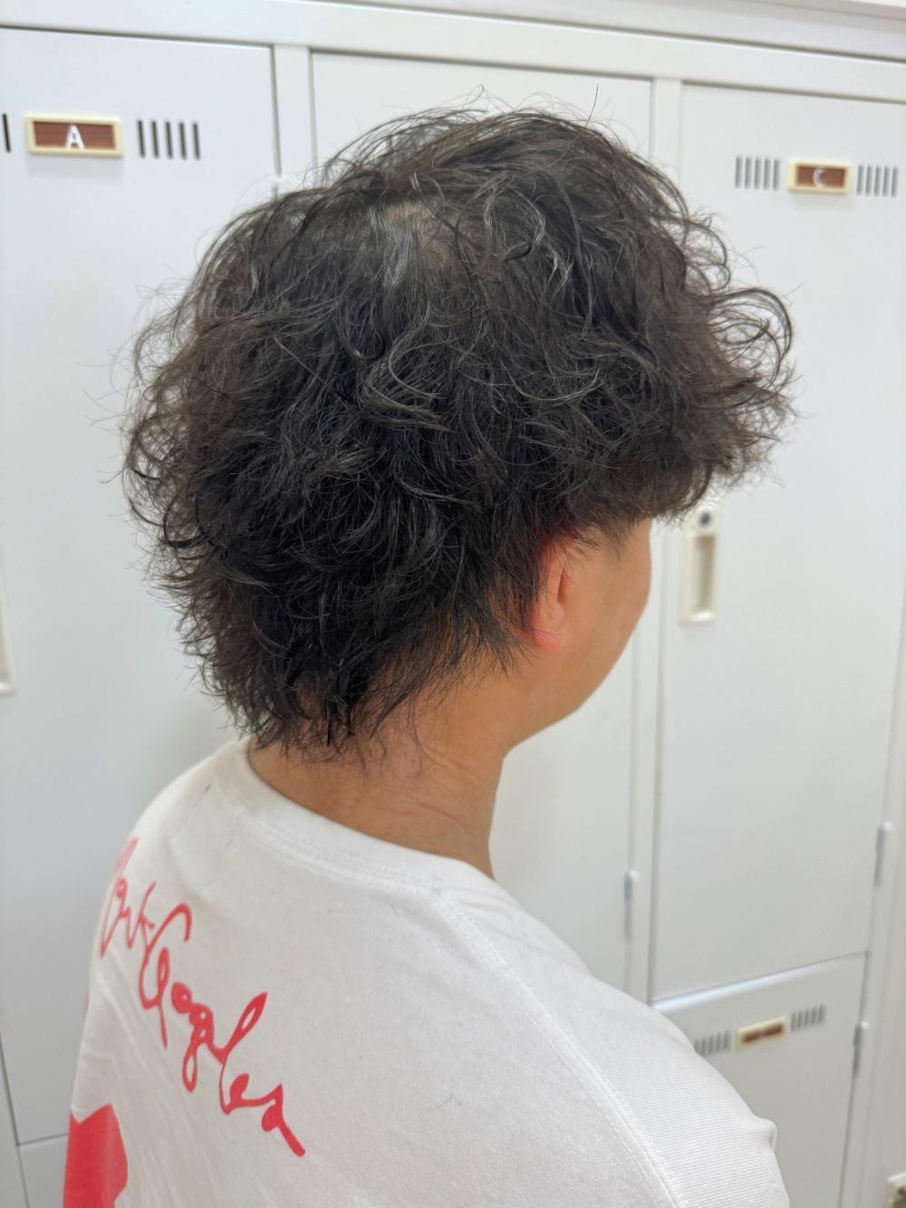 波巻きパーマ