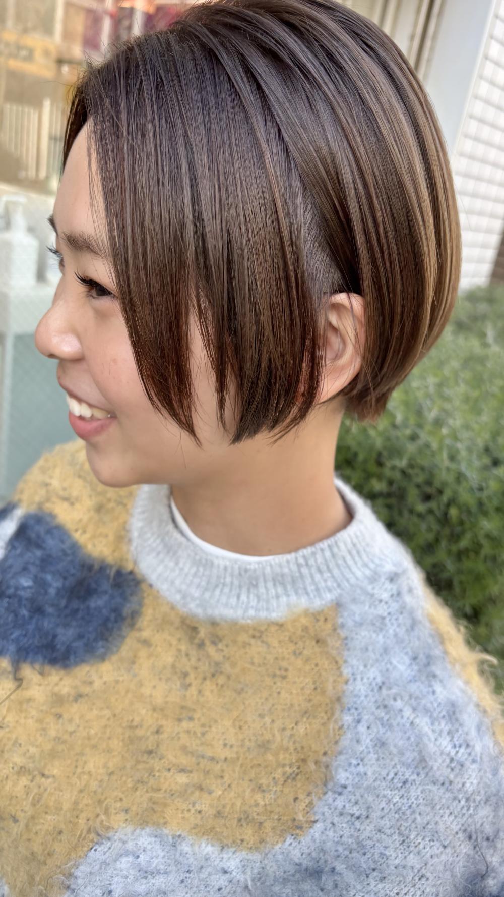 前髪無しマッシュショート