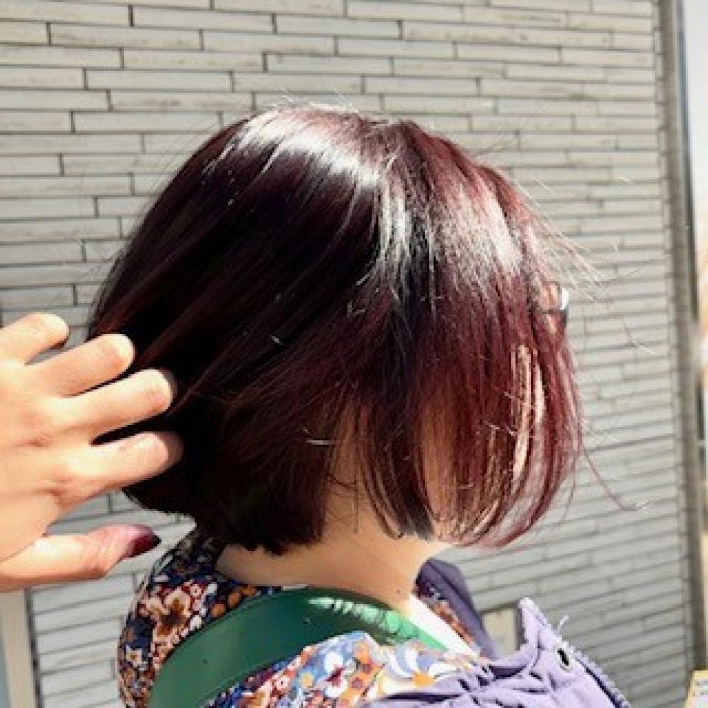 春にオススメ！！暖色系艶カラー