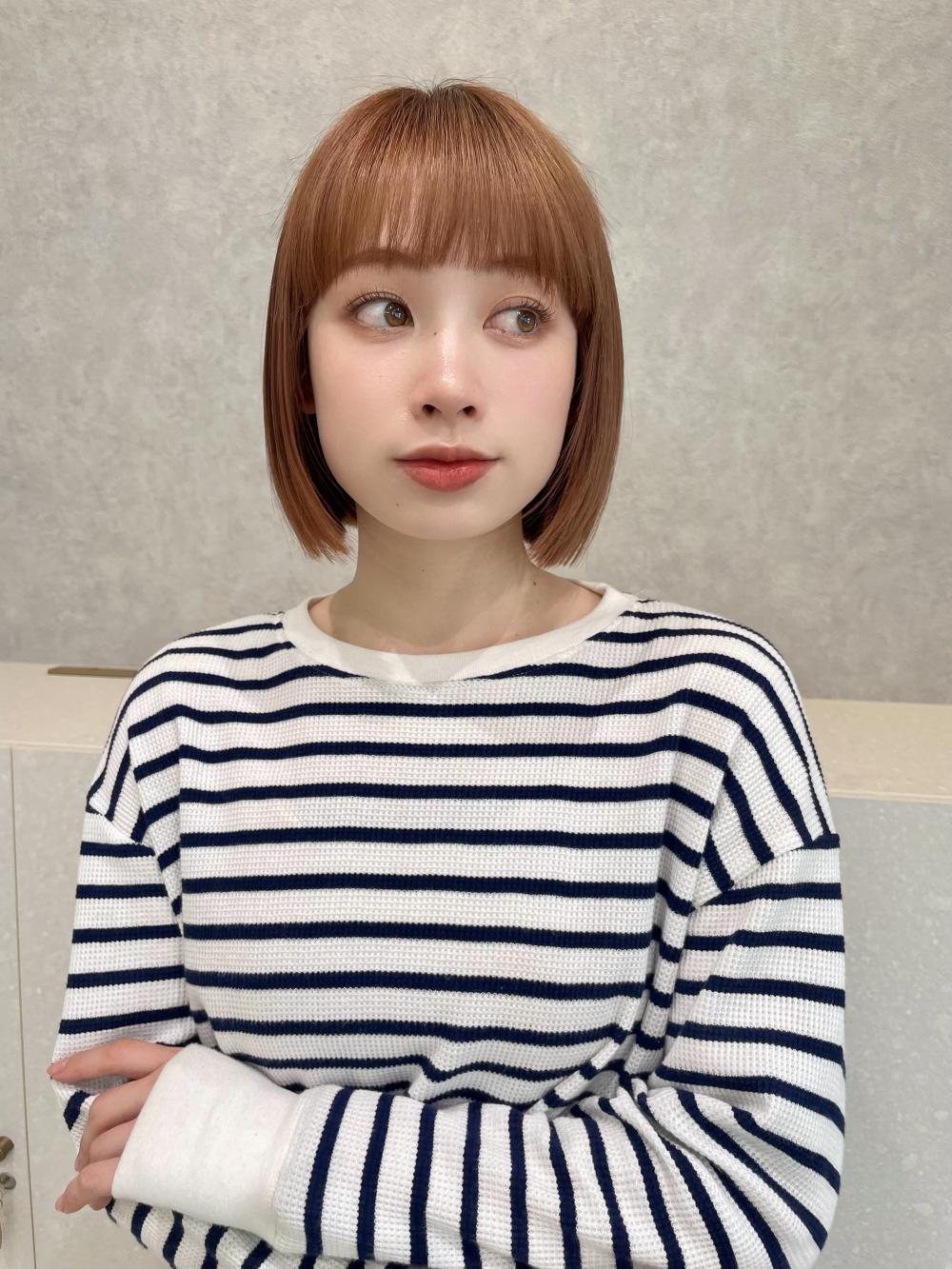 ボブ　髪質改善　ストレート　艶髪