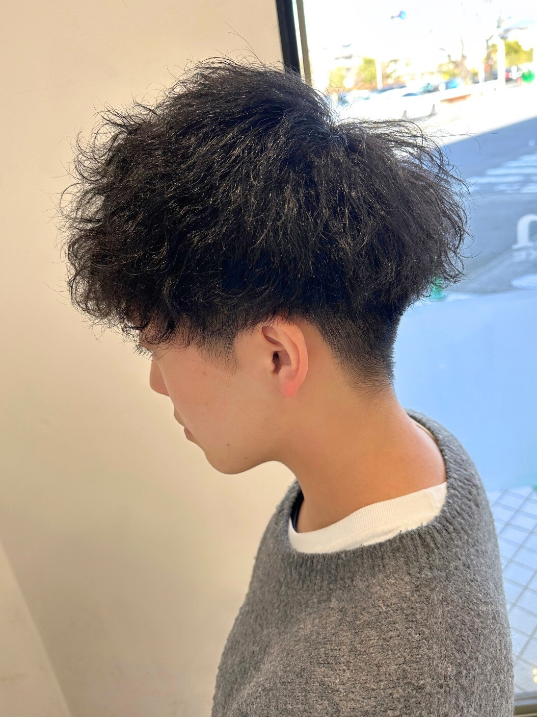 波巻きパーマ