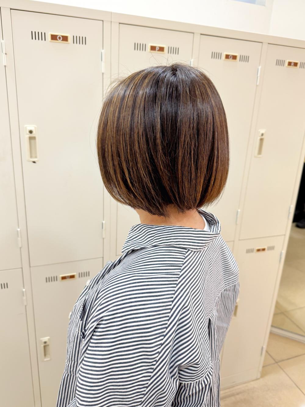 ハイライト白髪ぼかし