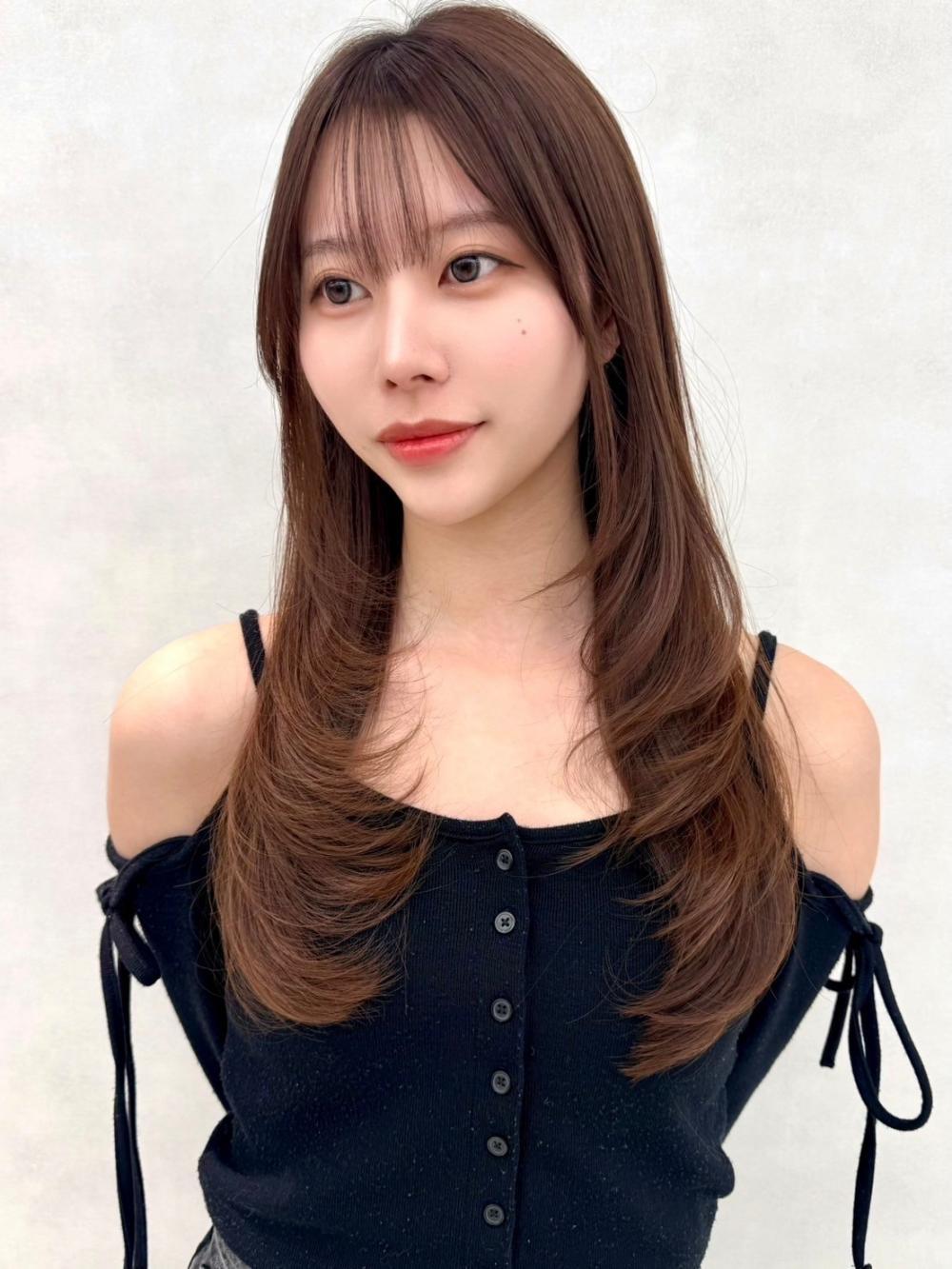 韓国風レイヤー×シースルーバング