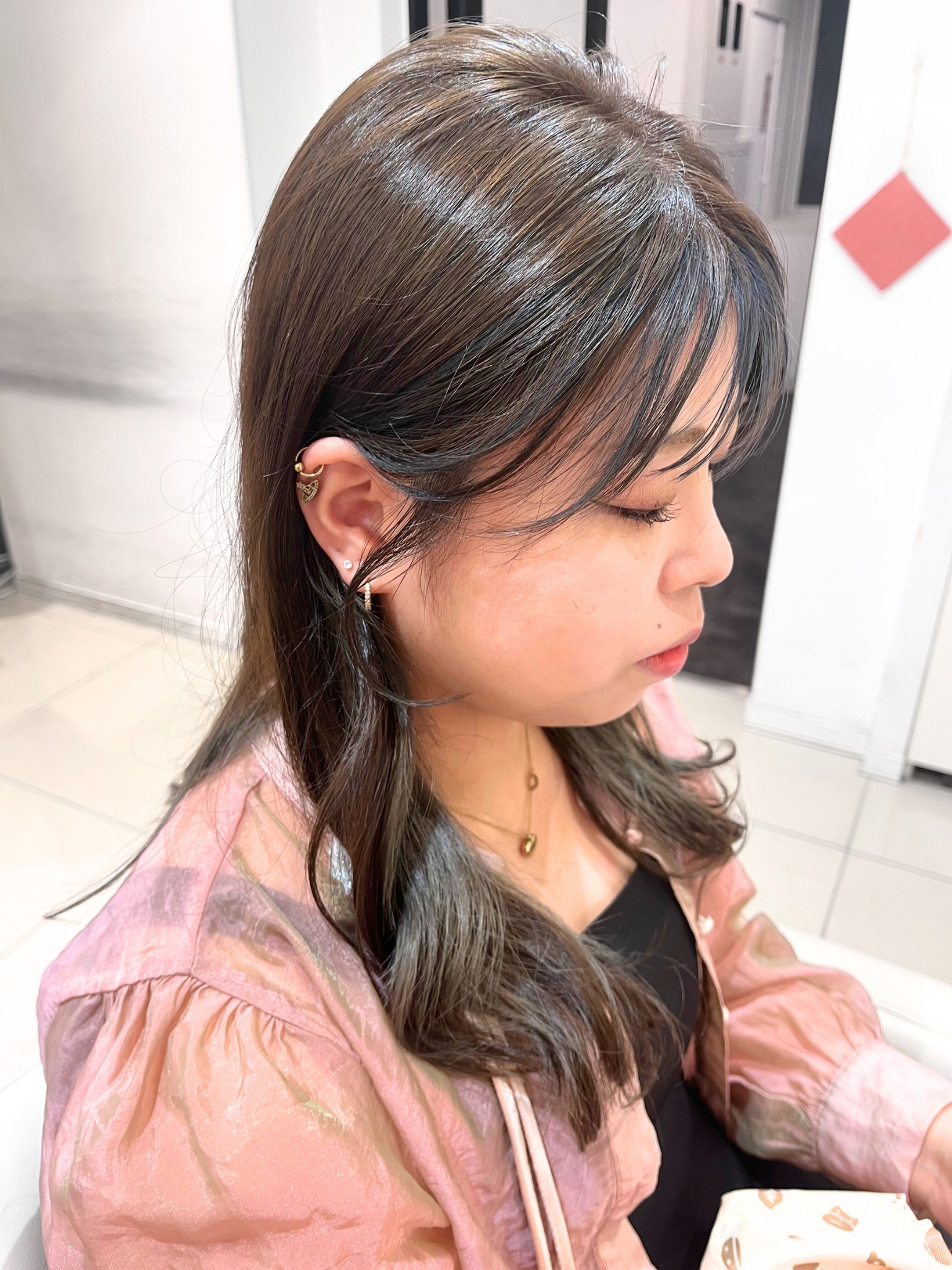 小顔バング　