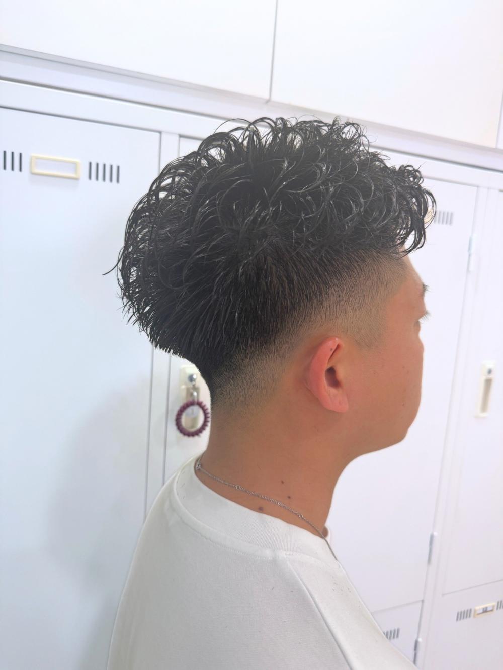 パーマ×フェード
