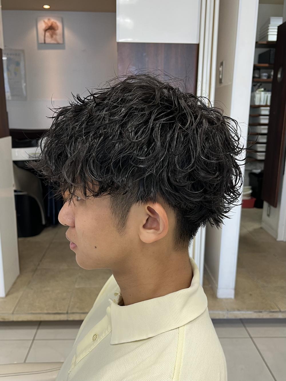 波巻きとスパイラルのMIXパーマ