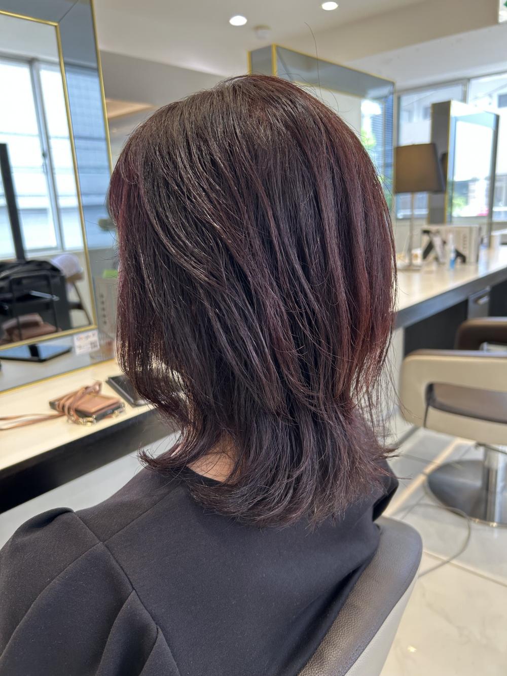 レイヤーカット　REDブラウン｜サブ写真②