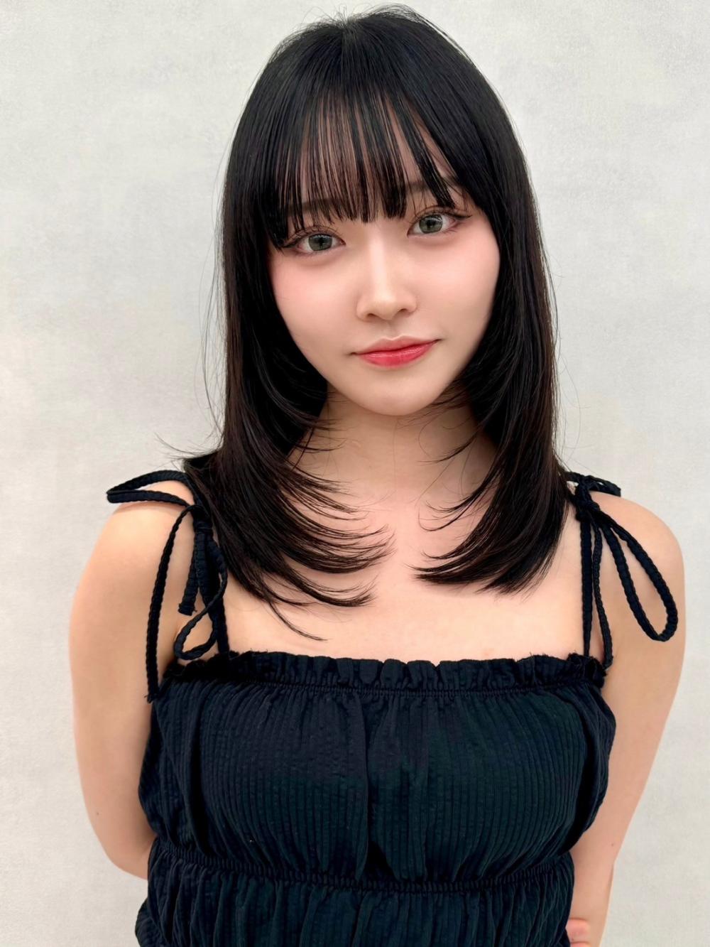 結んでも可愛い小顔韓国レイヤー