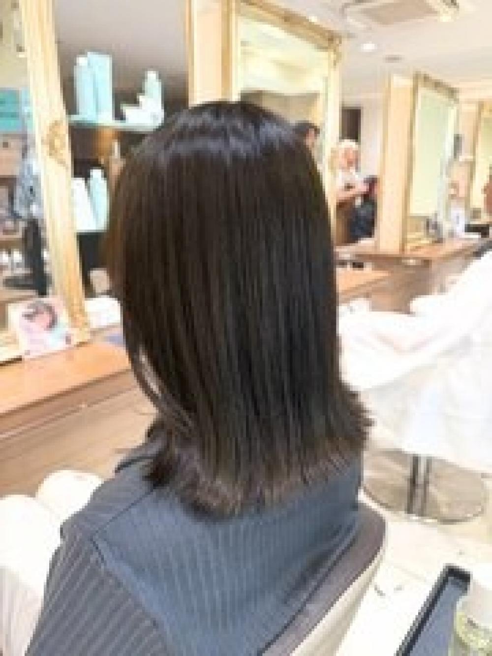 切りっぱなし ミディ×オリーブベージュ