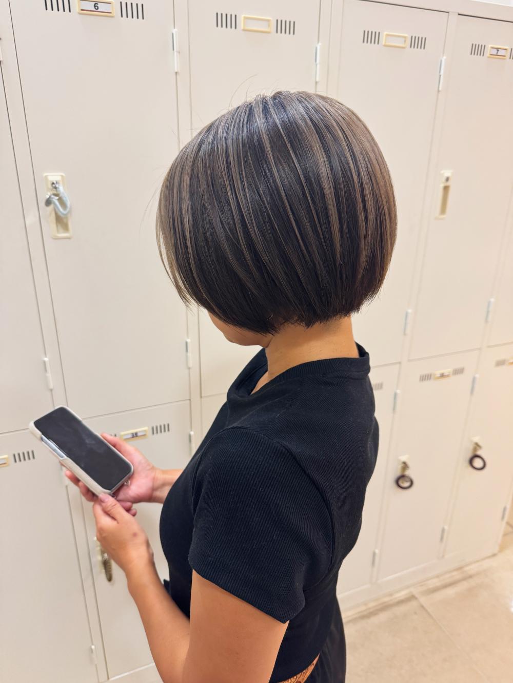 アンブレラデザインカラーと耳掛けショート｜サブ写真③