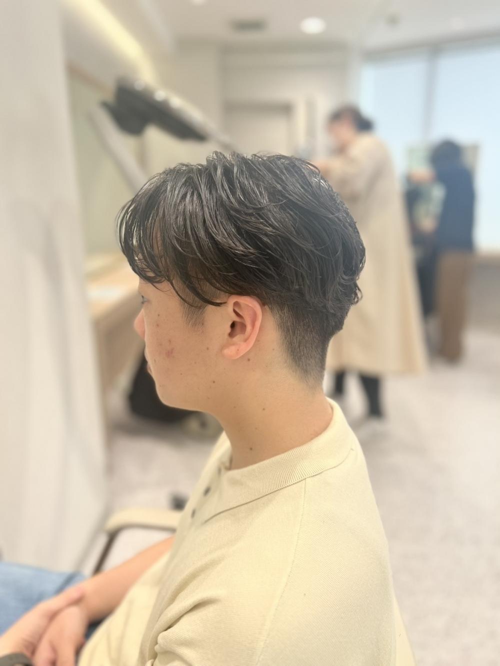 2ブロック刈り上げ×ニュアンスパーマ｜サブ写真②