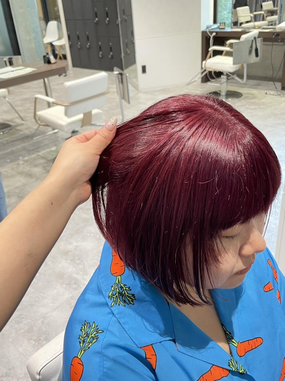 ブリーチ１回！チェリーレッド