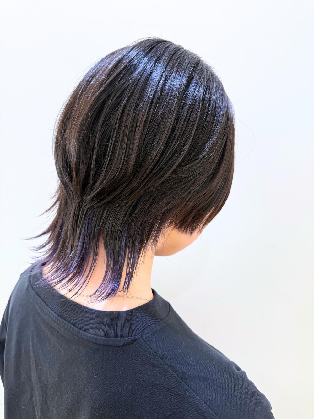 マッシュウルフカット×インナーカラー