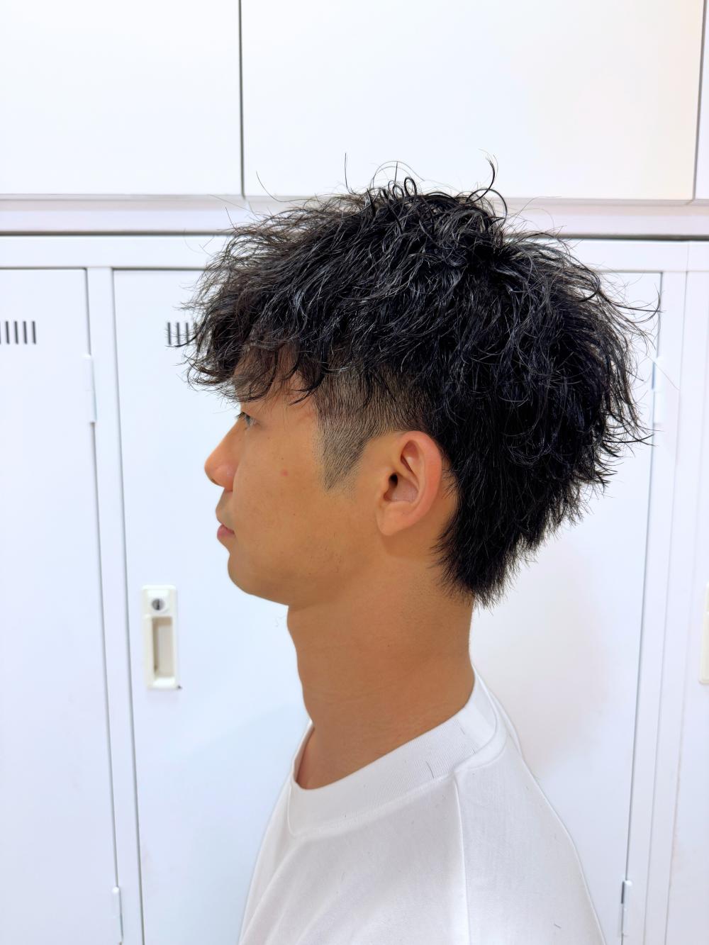 波巻きパーマ