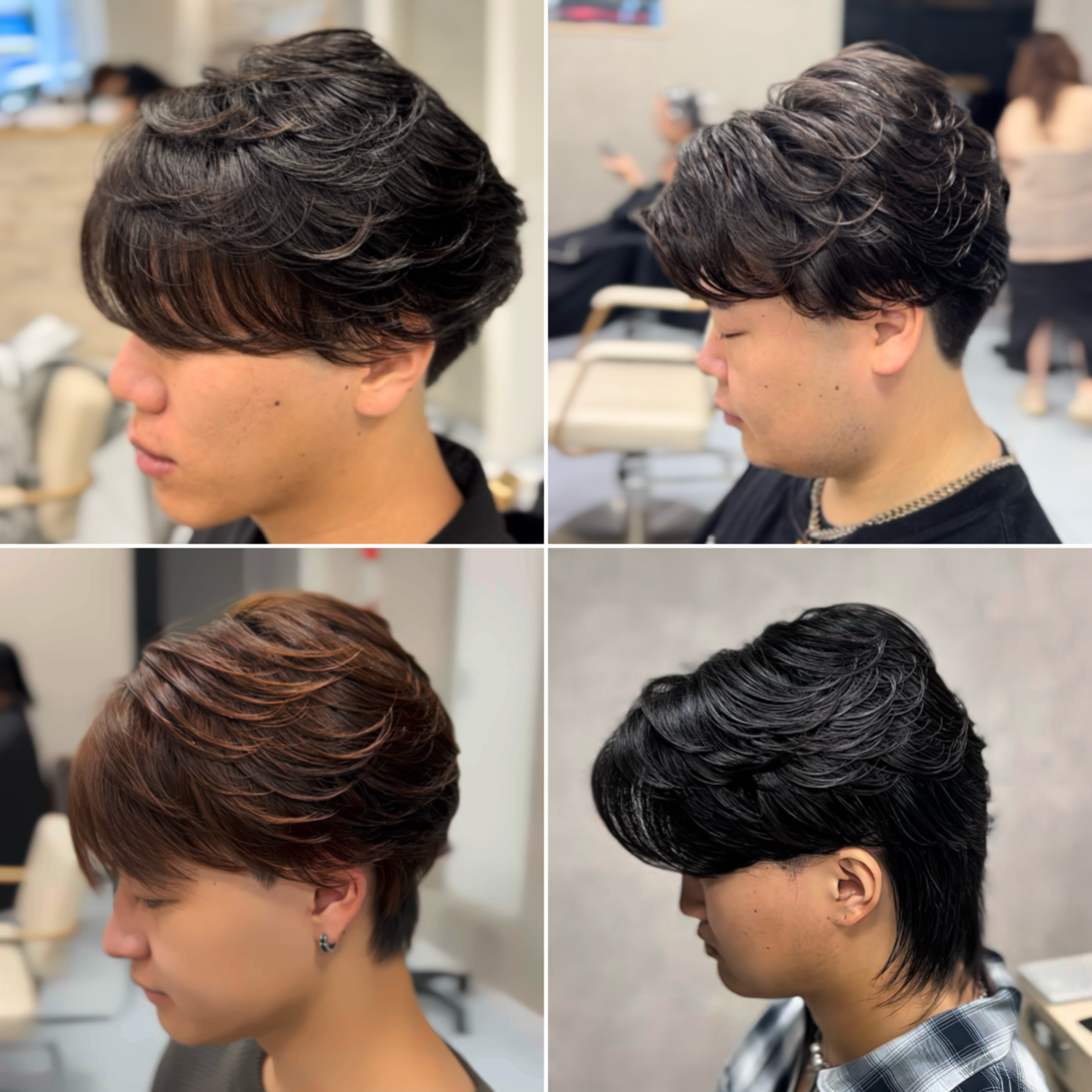 【横浜メンズ】ニュアンスパーマで作る毛流れヘアスタイル集｜短髪・センターパート対応