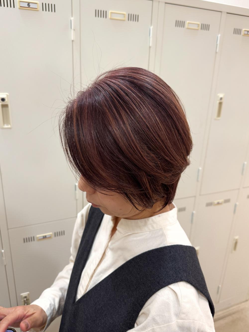 脱白髪染めハイライト