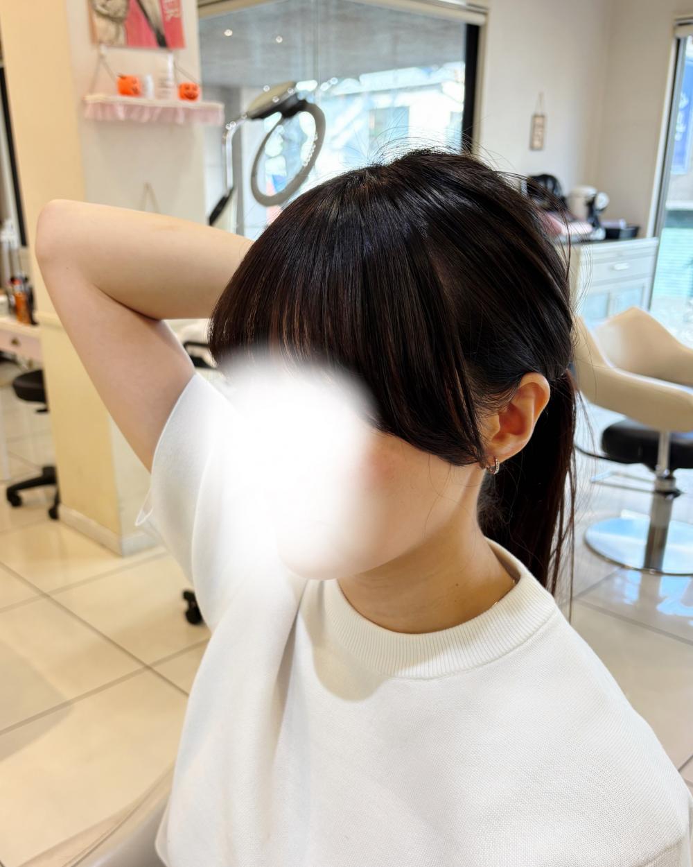 小顔 ×束感バング ×フェイスレイヤーカット
