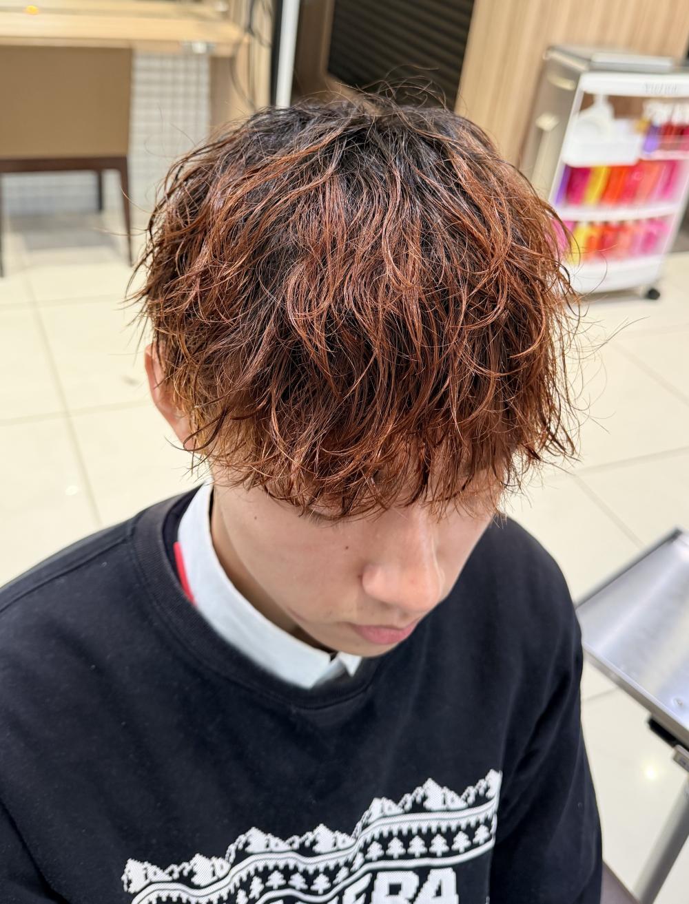 波巻きパーマ