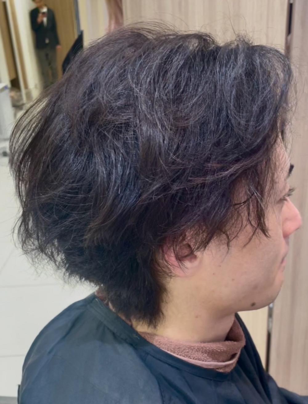 メンズ縮毛矯正センターパート｜サブ写真②