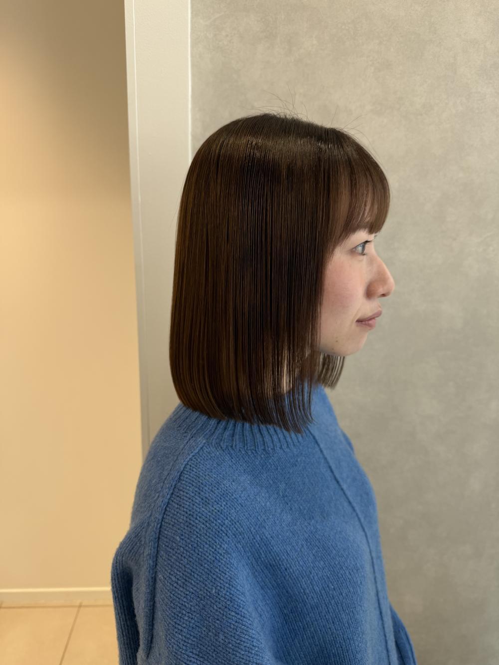 横浜/髪質改善ボブ　自然なストレートでしなやかに