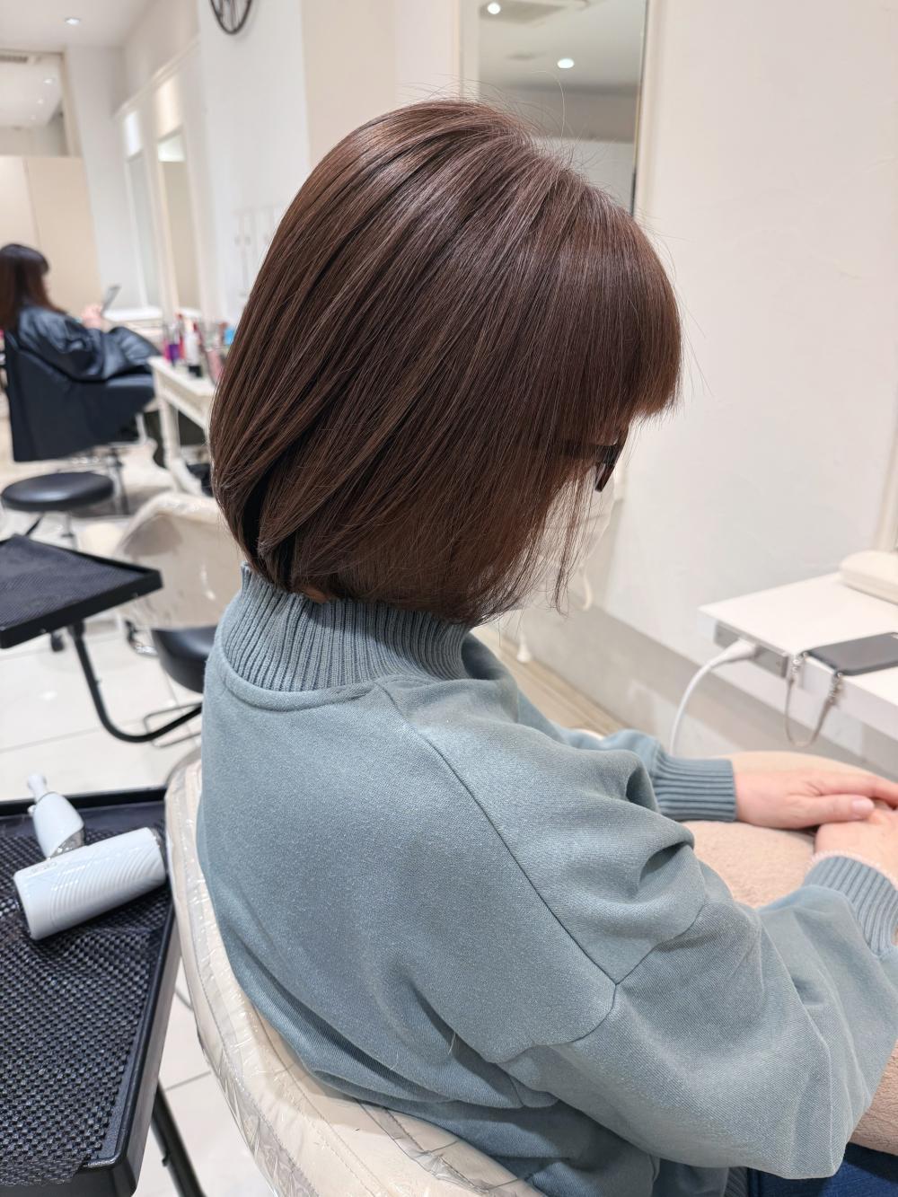 ＼艶髪/大人ボブ/白髪/グレージュ/髪質改善/5０代／