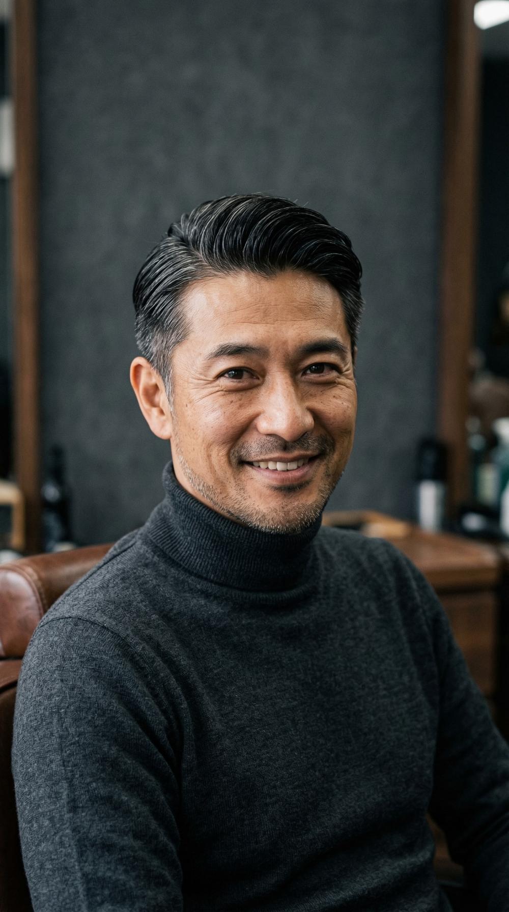 【桜木町】白髪を魅力に！40代50代大人のための「グレイッシュ・七三ショート」