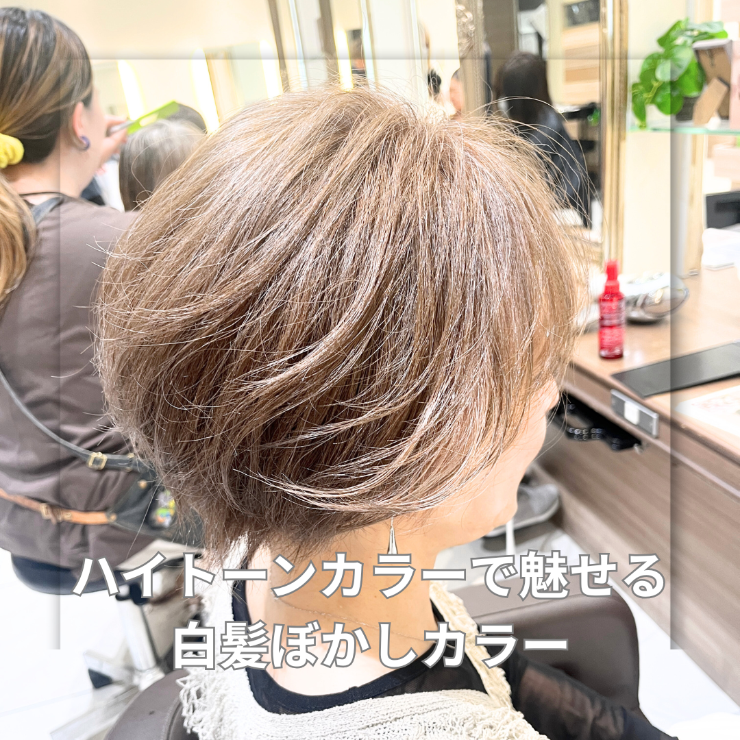 【家郷限定】ハイトーンカラーで魅せる白髪ぼかしカラー