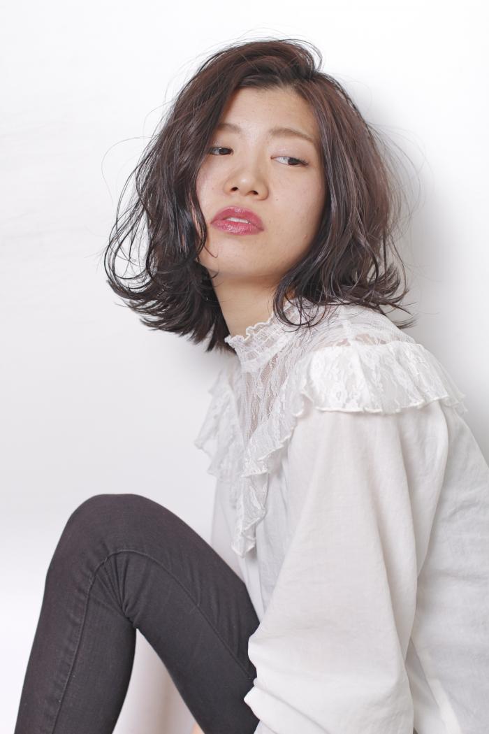 大人かわいい愛されルーズボブ
