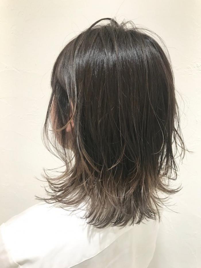 ボブ×裾カラー