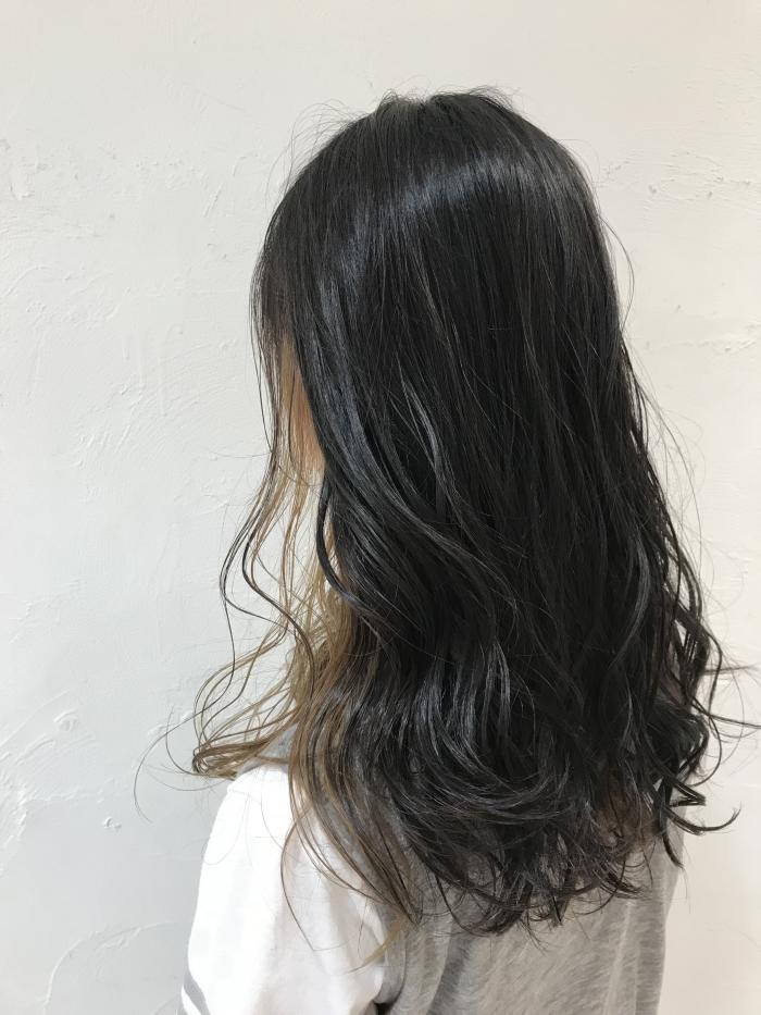 beige×インナーカラー