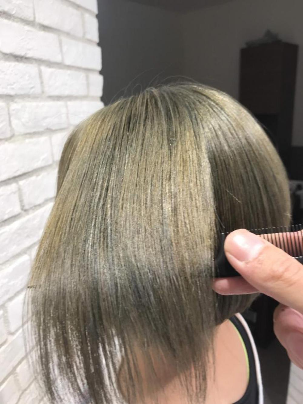前下がりショートボブ×エメラルドアッシュ｜サブ写真③