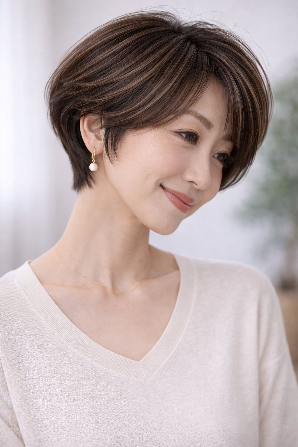 上品ツヤショート×シークレットハイライト