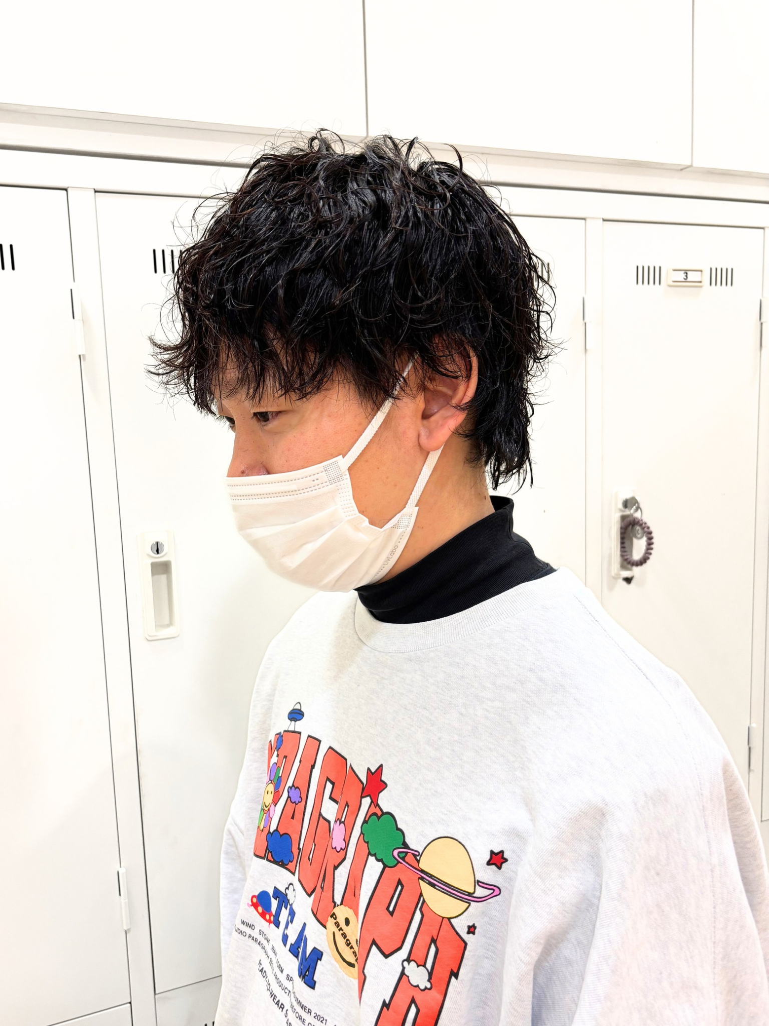 定番波巻きパーマ