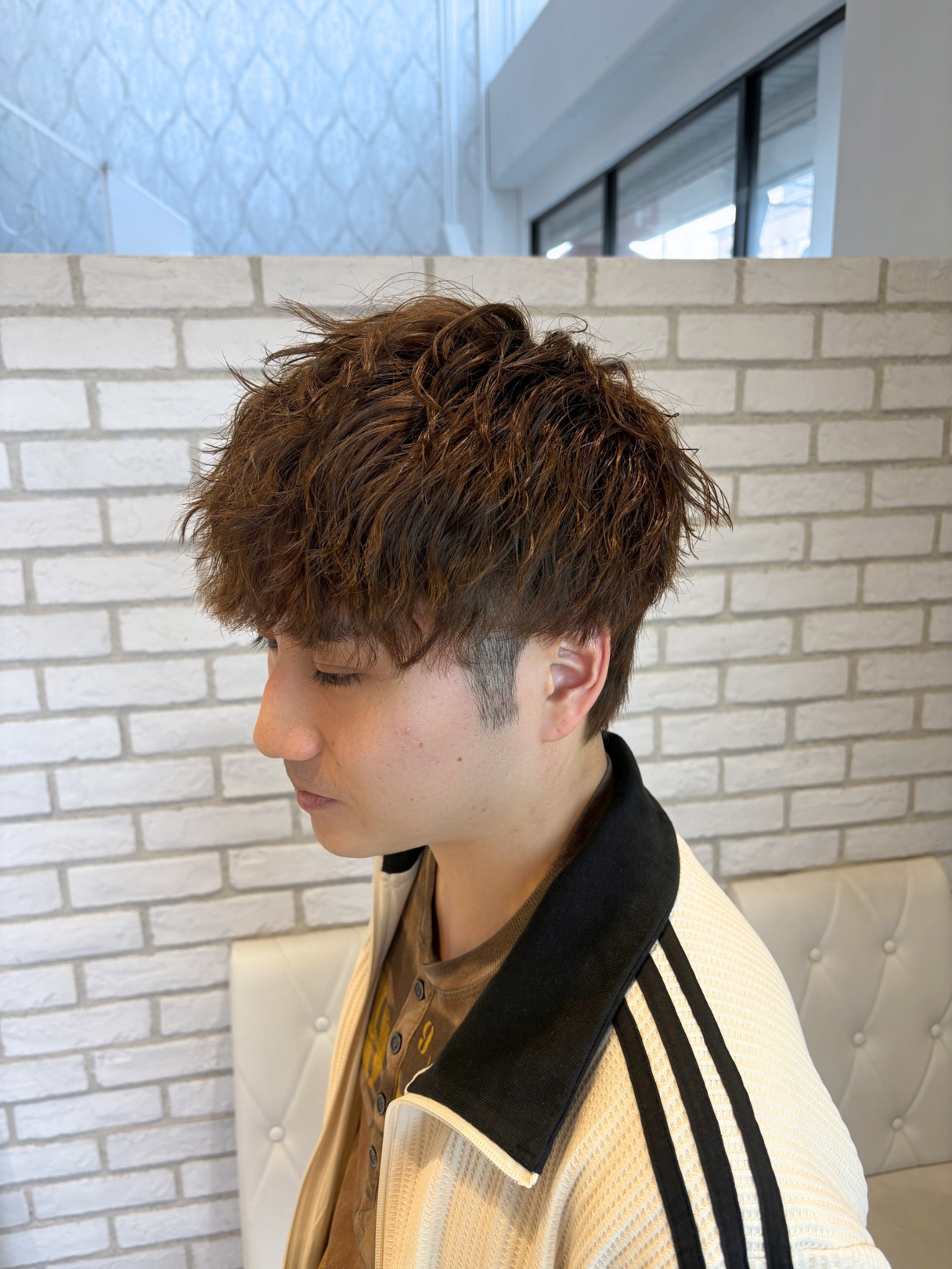 波巻きショートパーマ