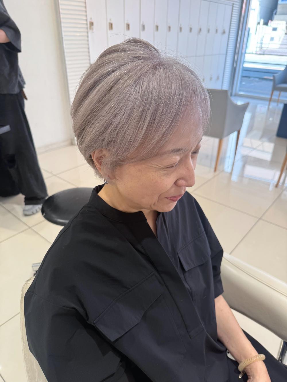 ＼白髪/髪質改善/白髪ぼかし/大人ショート/50代／
