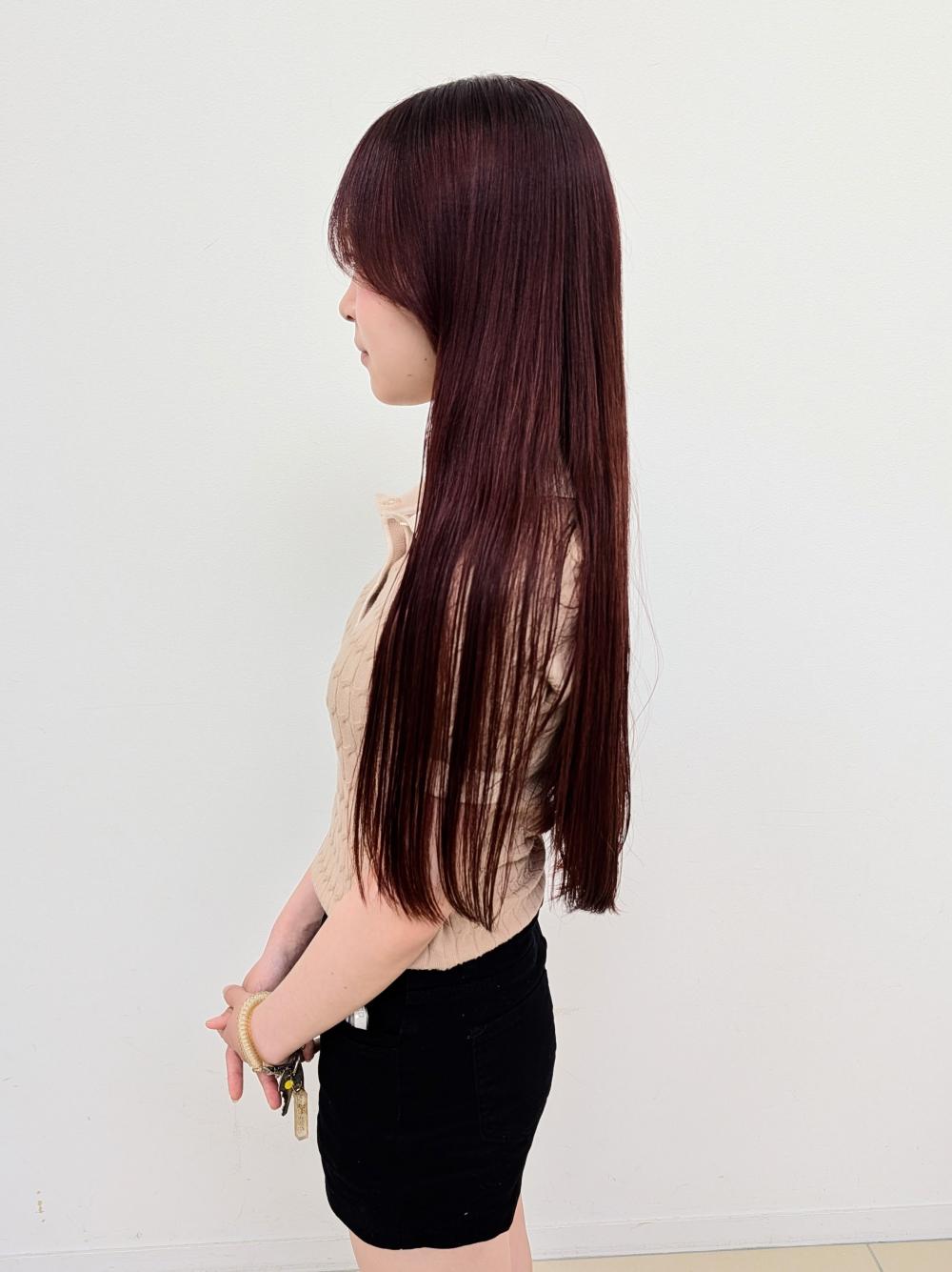 ロングヘアをキレイに維持したい！髪質改善カラー/ピンクバイオレットカラー｜サブ写真③