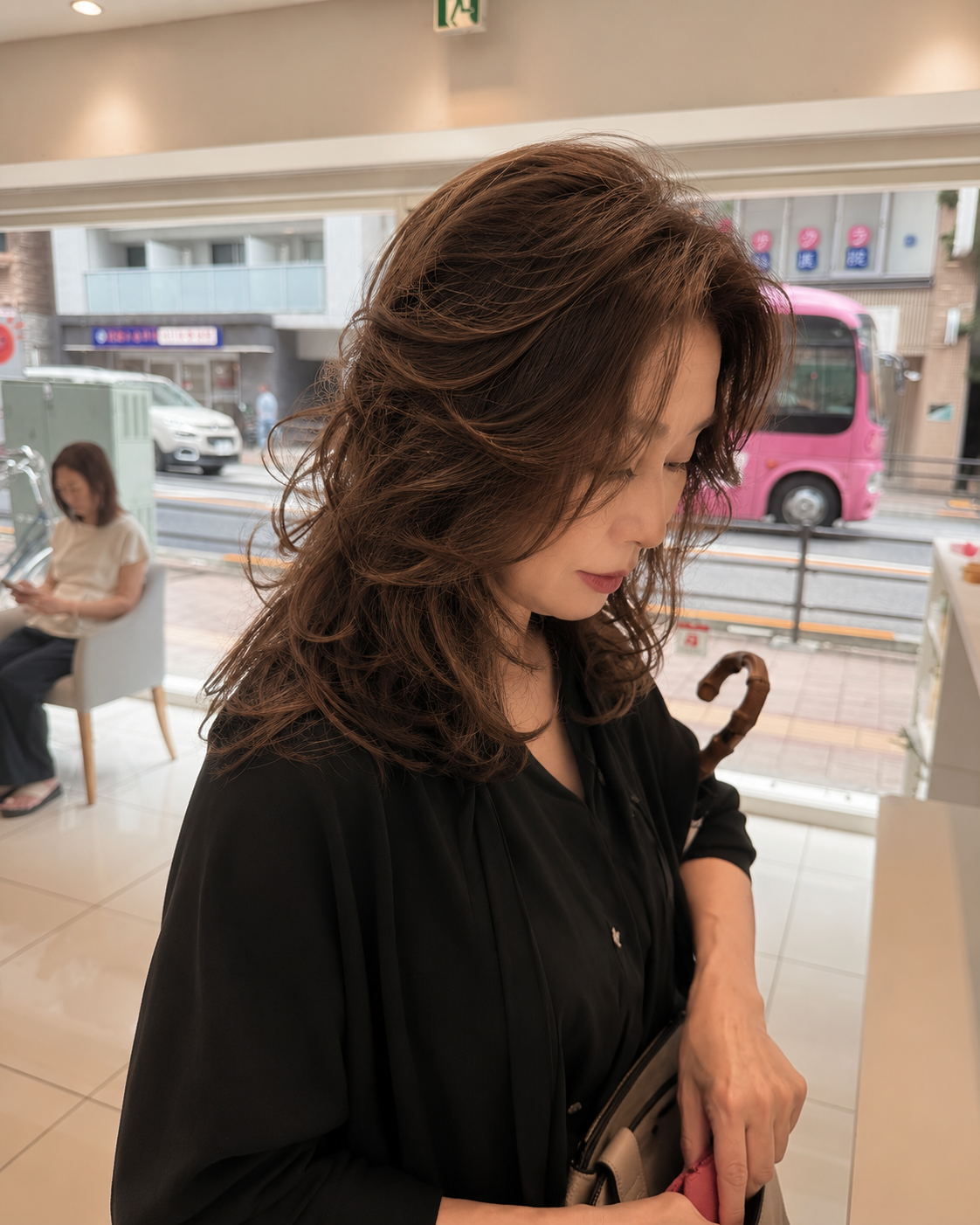 ＼白髪ぼかし/白髪活かし/ベージュ/大人レイヤー/70代／｜サブ写真②
